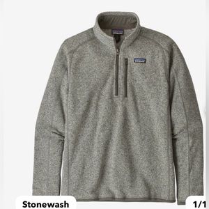 Patagonia Men’s Better Sweater 1/4 Zip Fleece Pullover Gray